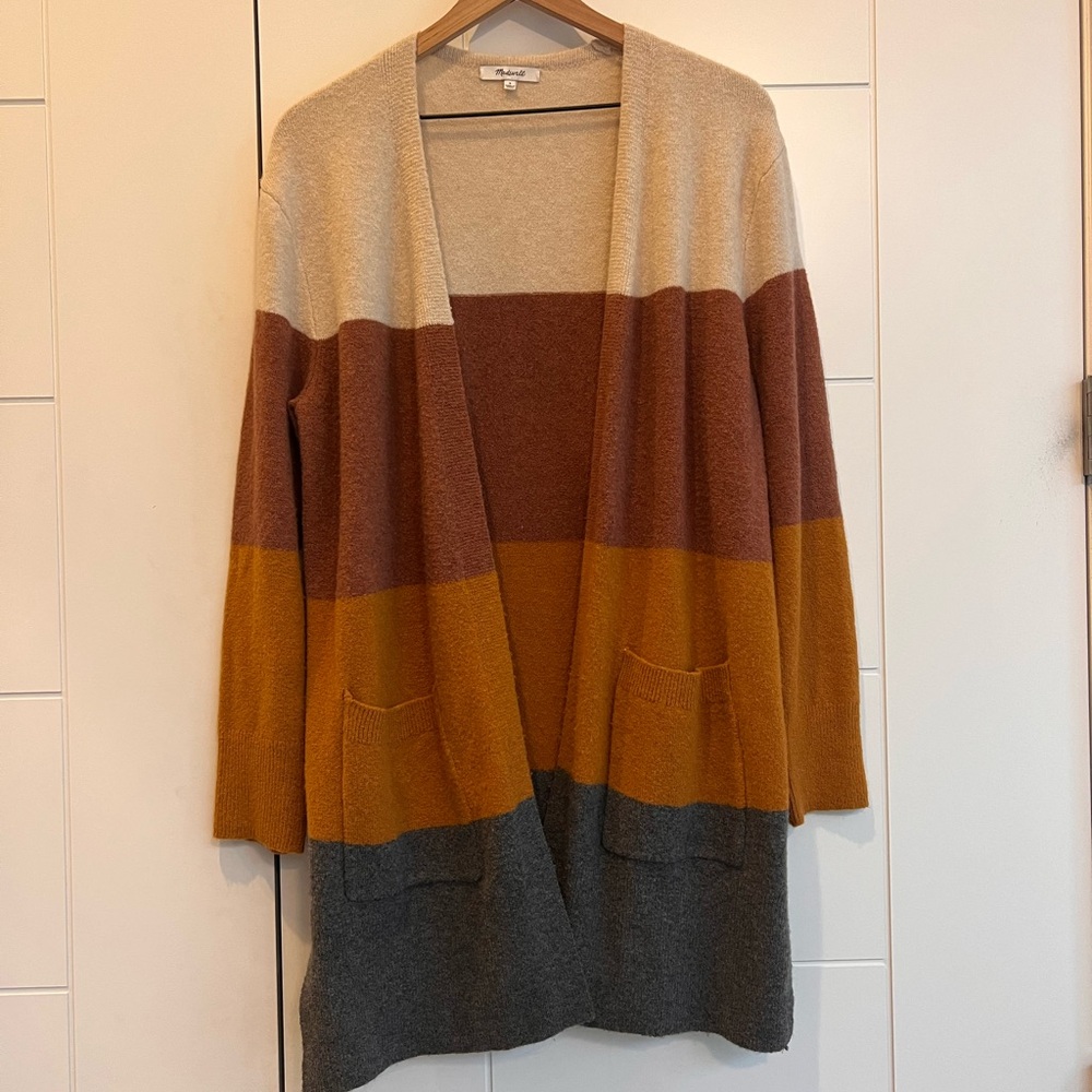 Madewell Colorblock Cardigan Sweater
